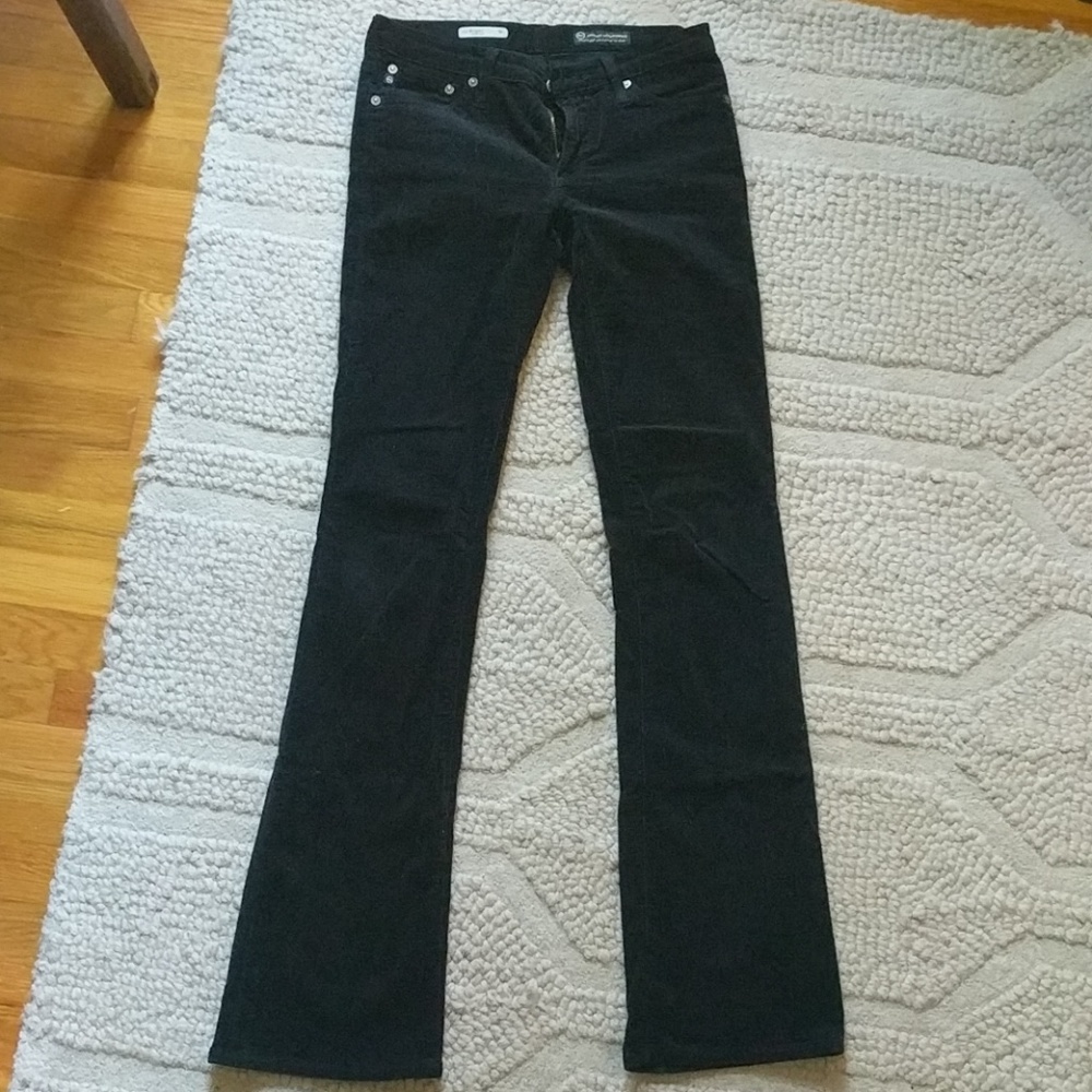 AG bootcut black corduroy pants